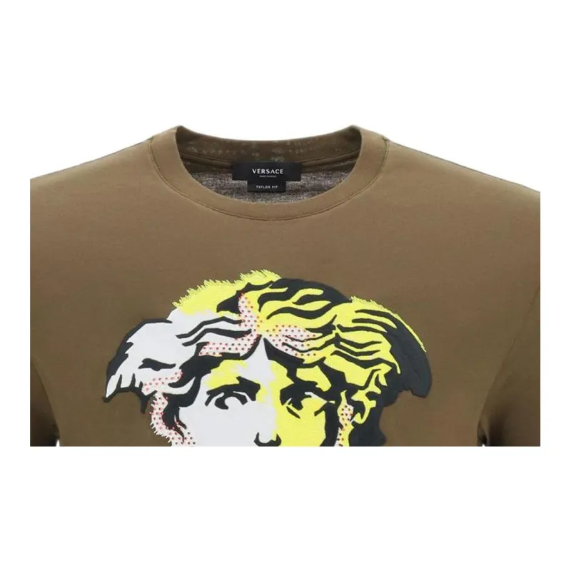 VERSACE T-Shirts Men Dark Green-4