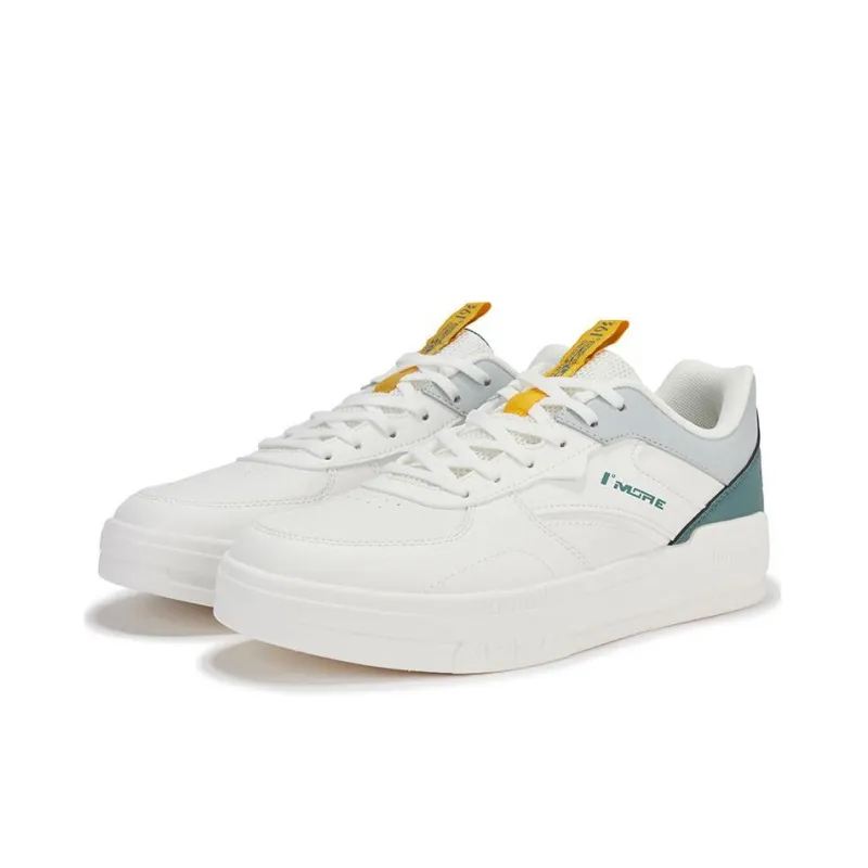 361° Air Force One Slip Resistant Cushioning Low Top Skateboard Shoes Men's White Green-2