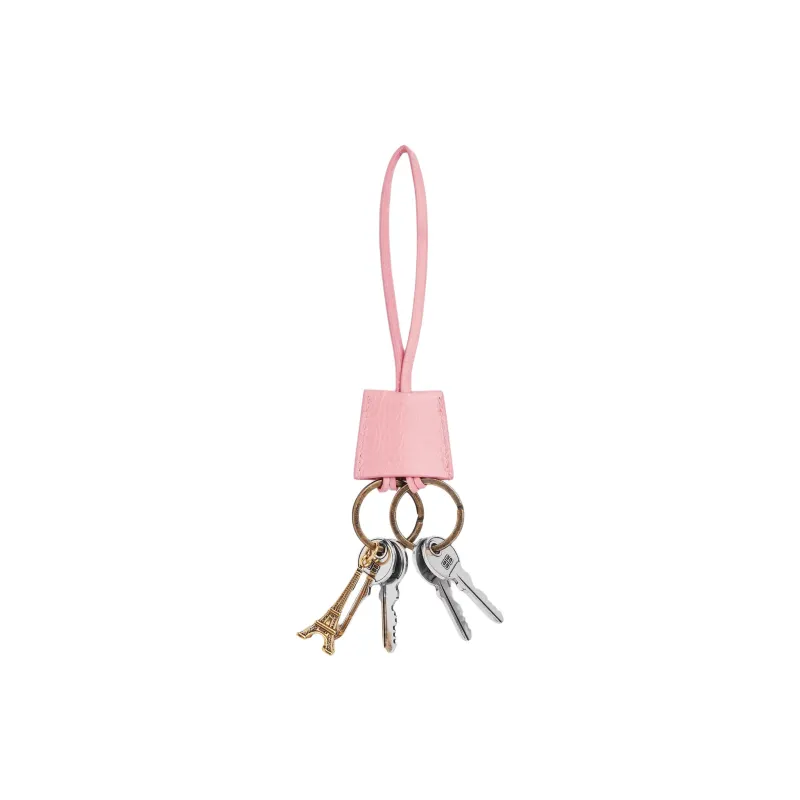 Balenciaga Lambskin Brass Steel Zinc Alloy Pendants Women's Pink-1