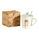 Crayon Shin-Chan with Lid Spoon Mug Green[Includes Spoon]