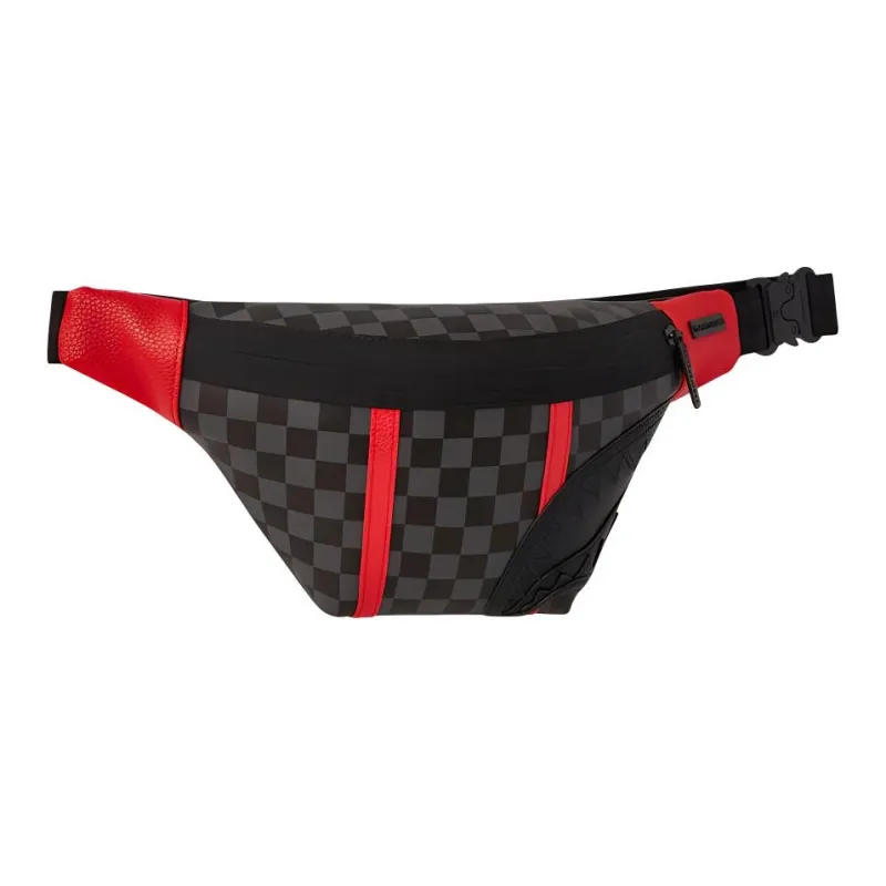 SPRAYGROUND Artificial Leather Crossbody Bags Fanny Pack Regular Unisex Black & Red-1