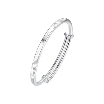 ZUOHUO S999 Fine Silver Sterling Silver Bracelets Women's Silver White