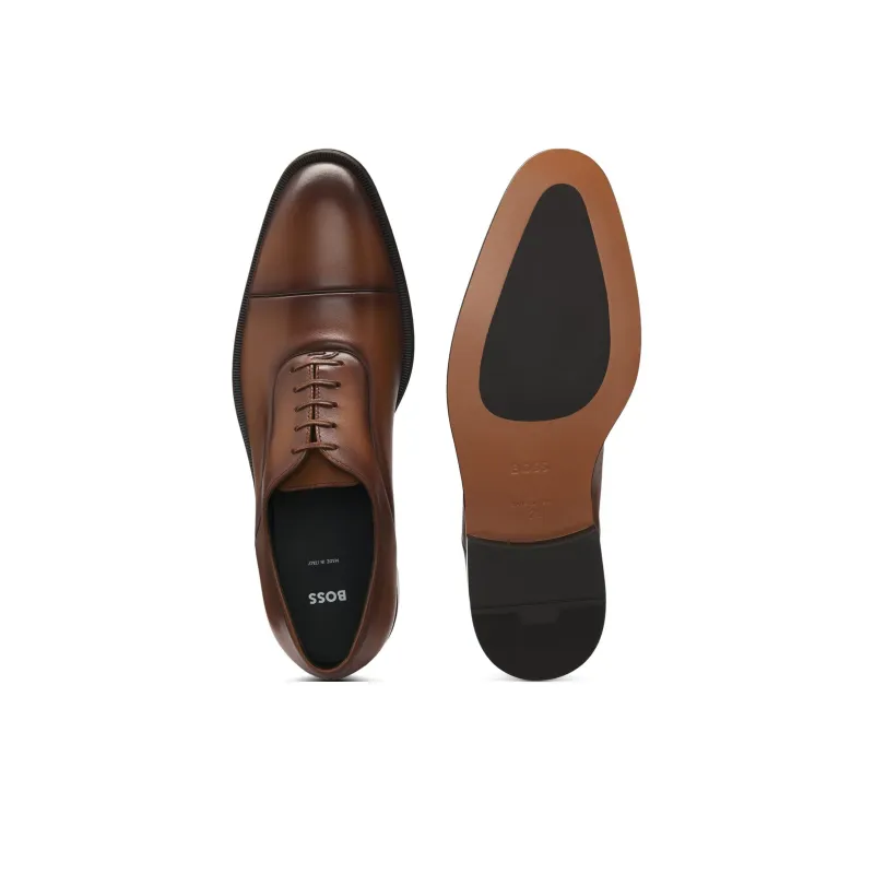 HUGO BOSS Captoe Dress Shoes Men's Brown-4