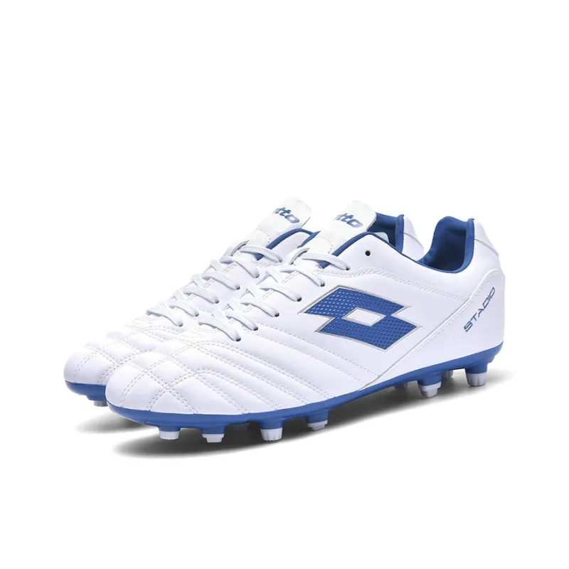 LOTTO Shock Absorbers With Slip Resistant And Abrasion Resistant Properties Soccer Shoes Men's White Blue-1