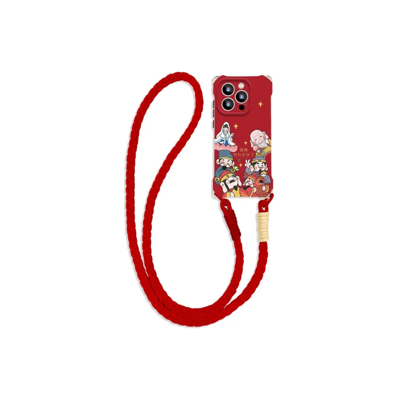 Sen Dog Silicone Material Niche Crossbody Phone Cases Compatible With IPhone 16 Pro Max/Pro/Plus/15/14/13-14