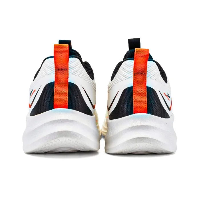 XTEP Shock absorbing And Waterproof Low Top Running Shoes Men's White Orange-4