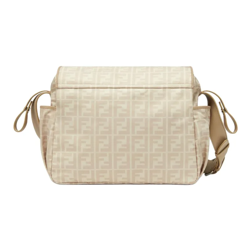 FENDI Nylon Shoulder Bag Crossbody Bag Women's Beige-2