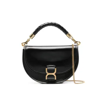 Chloe Calfskin One Shoulder Handbag Women's Black