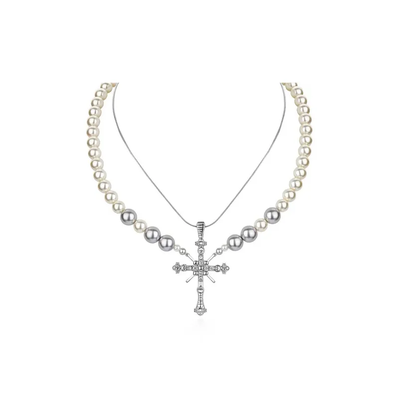CRUISO Faux Pearl Necklaces Unisex-0