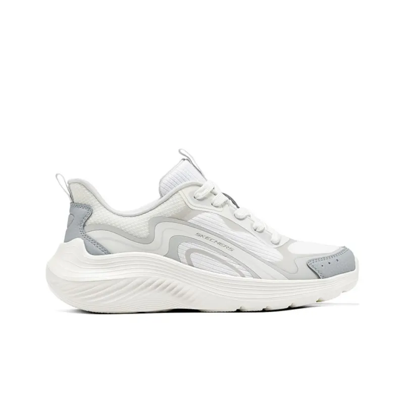 Skechers Bob's Anti Slip Wear Resistant Low Top Casual Shoes Women's White-1