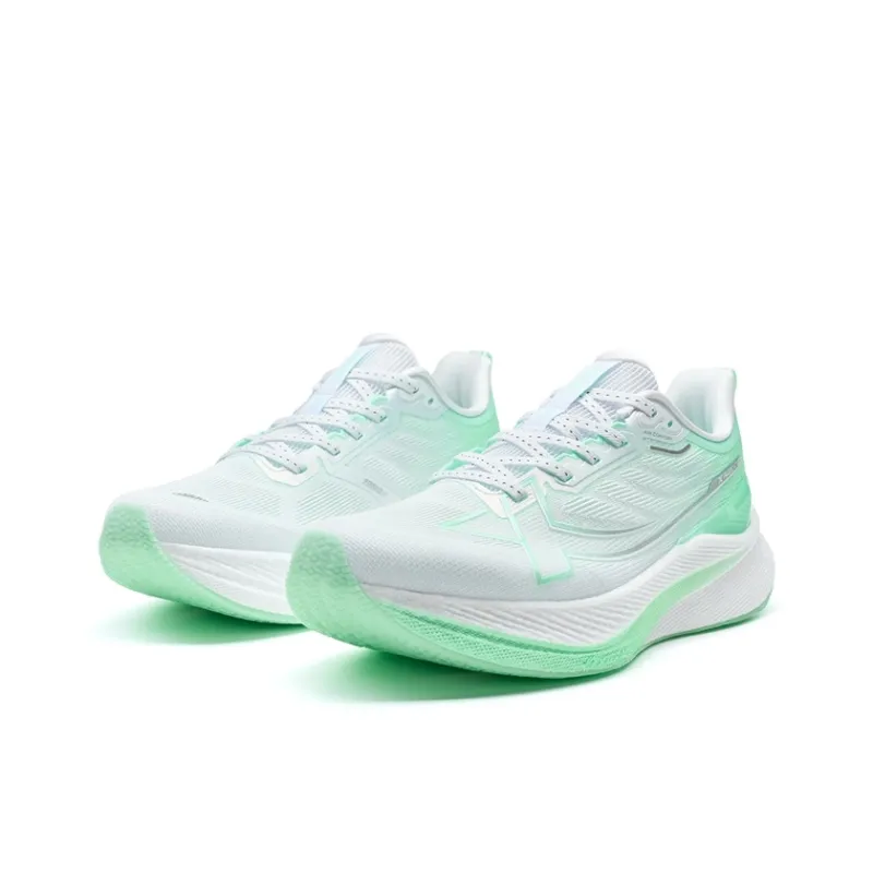 XTEP 2000km 3.0 Running Shoes Women's Low Top New White/Light Neon Turquoise-3