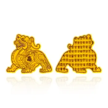 LINGJIE Gold Foil Pendants Unisex