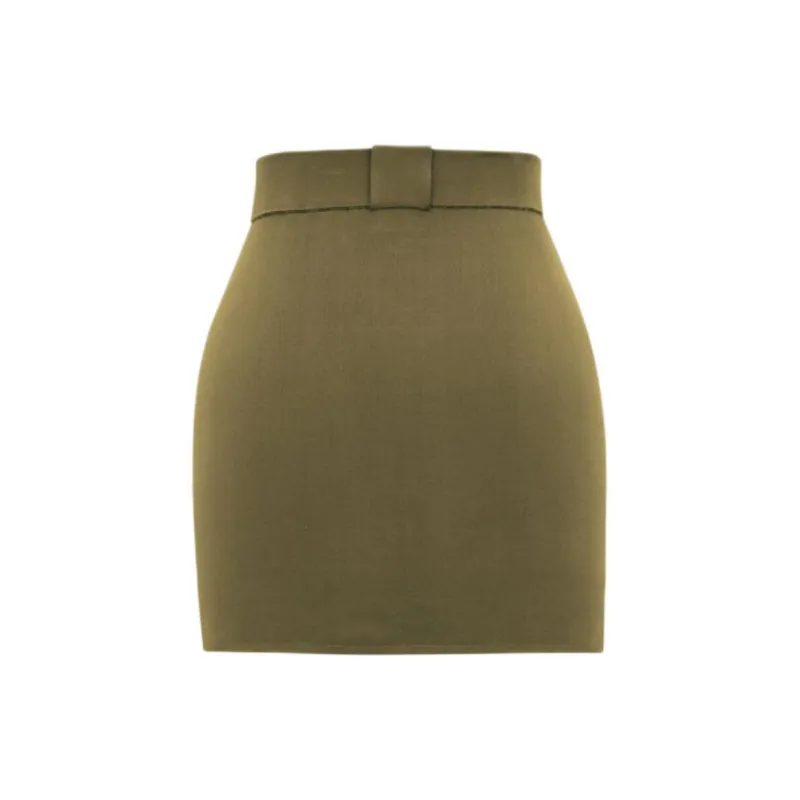 SAINT LAURENT Casual Short Skirts Women's Green-1