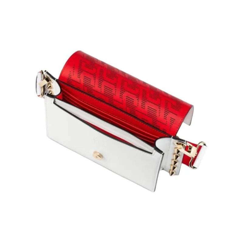 CL LUBOTING Cow Leather Shoulder Bag Men's White-5