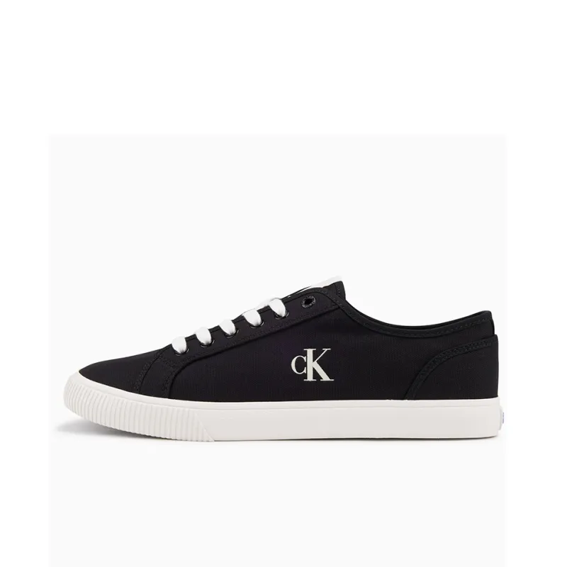 CALVIN KLEIN Low Top Canvas Shoes Men's Black/White-0