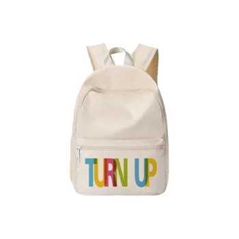 TURN UP Polyester Backpack Regular Unisex Apricot/Multicolor