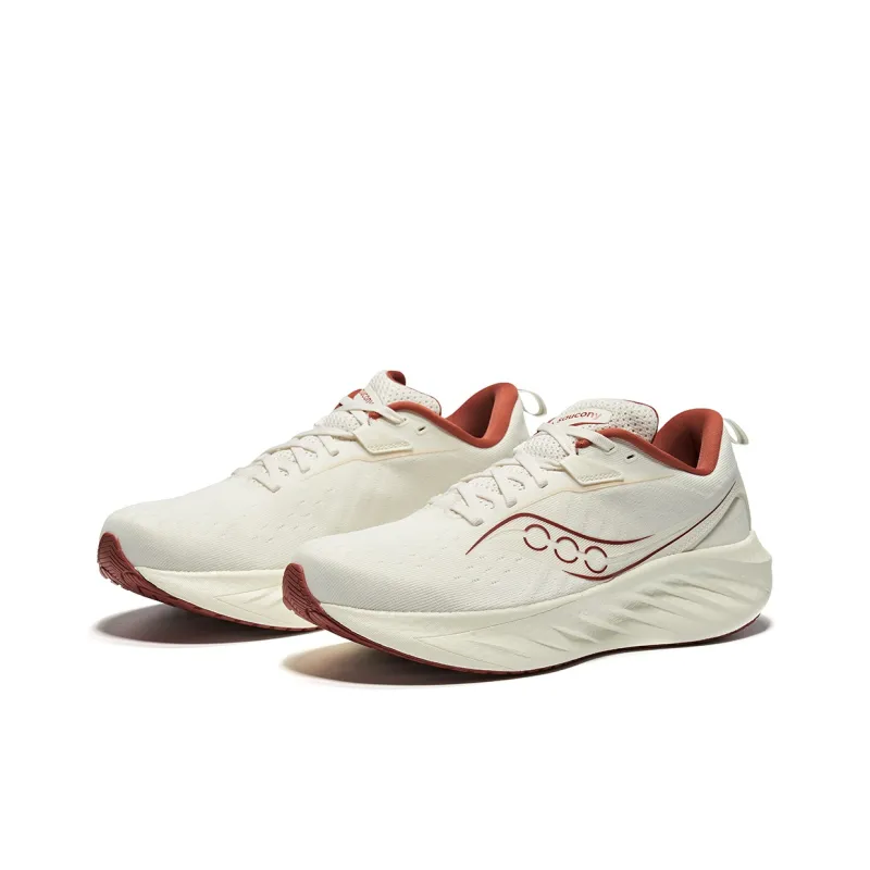 Saucony TRIUMPH 22 Anti Slip Wear Resistant Low Top Casual Running Shoes Unisex Ecru-3