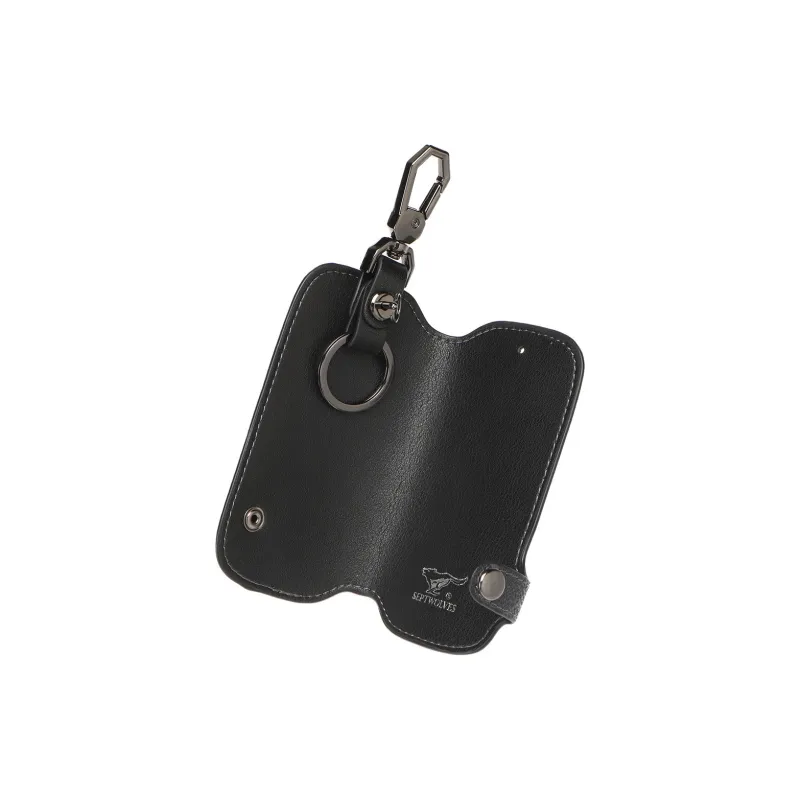 SEPTWOLVES Artificial Leather Key Pouch Men's Black-2
