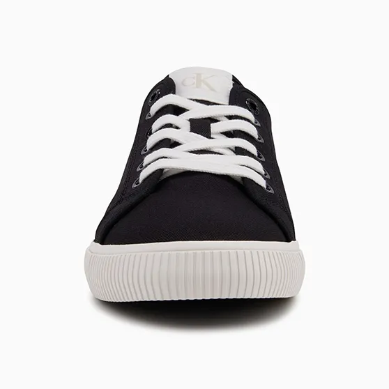 CALVIN KLEIN Low Top Canvas Shoes Men's Black/White-2