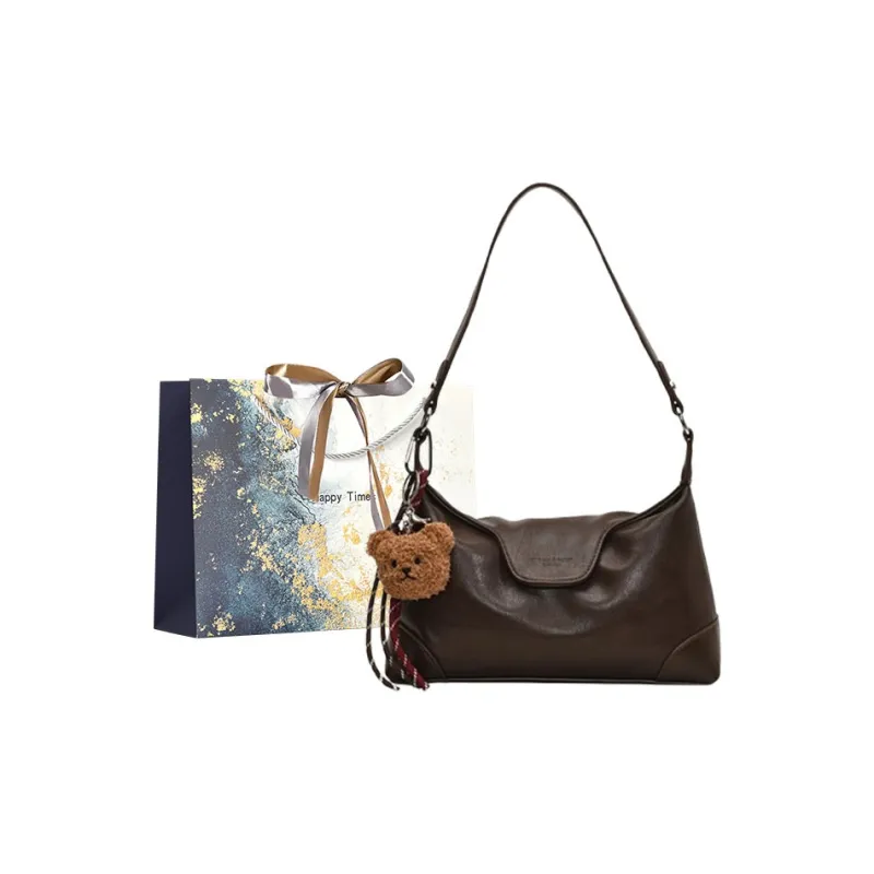 Iman's House PU Shoulder Bag Regular Women's Brown/Coffee/Burgundy/Black-4