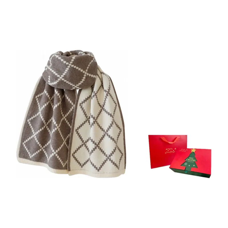 US8ACC Faux Cashmere Knit Scarves Women's-9
