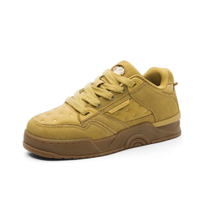 Dickies Gingerbread Man Low Top Skateboard Shoes Unisex Ginger Yellow-1