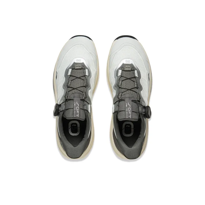 LiNing Cushioning Anti Slip Wear Resistant Breathable Support Rebound Low Top Casual Shoes Unisex Gray-3