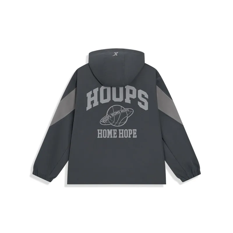 XTEP Basketball Collection Jacket Men's Ox Horn Gray/Subdued Gray-1