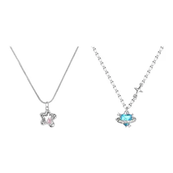 BHI Zircon Necklaces Women's Blue
