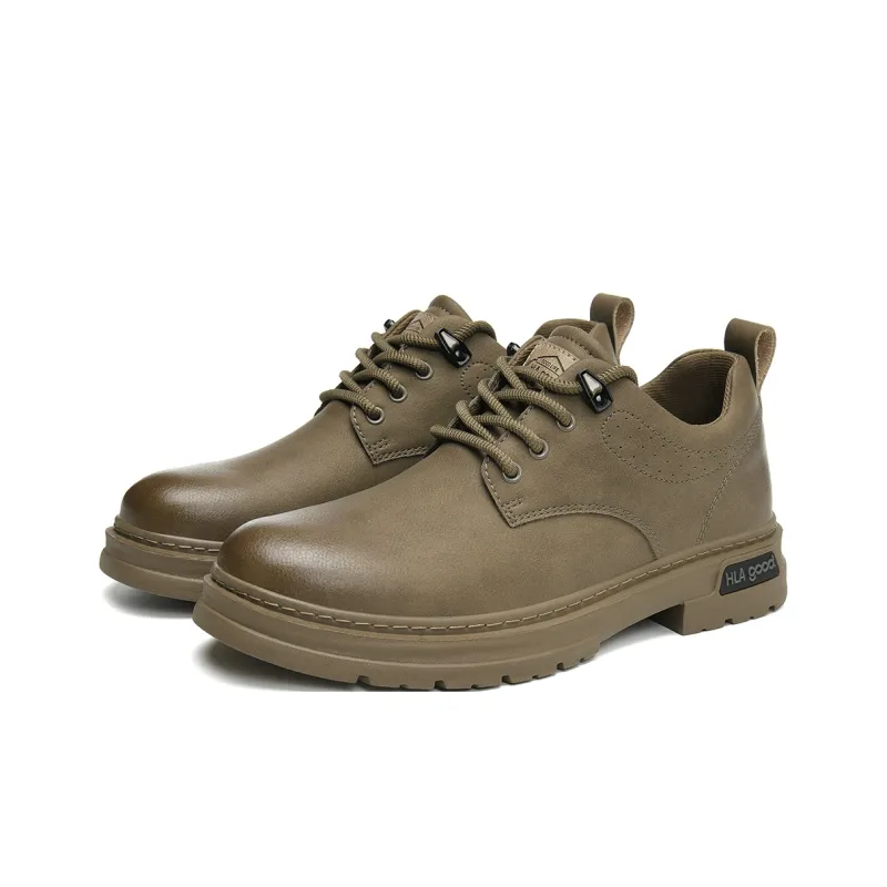 HLA Work Boots Men Low Top Black/Brown-6