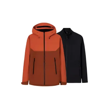 Anta Waterproof, Windproof, Breathable, And Thermal Windbreaker Jacket Men's Intense Orange/Honey Orange/Basic Black
