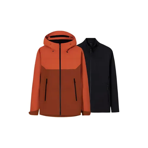 Anta Water-Resistant Windproof Breathable Warm Windbreaker Jacket Men's Intense Orange/Milk Coffee Orange/Basic Black