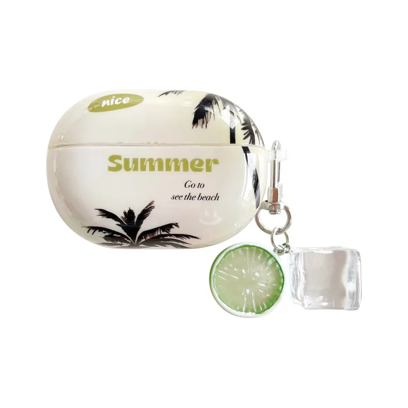 CHRROTA Compatible With Huawei Freebuds 4e Silicone Coconut Tree Wireless Bluetooth Headphone Protective Case-3
