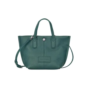 LONGCHAMP Grained Calfskin Shoulder Bag Crossbody Bag Handbag Extra Small Women's Cedar Wood Color