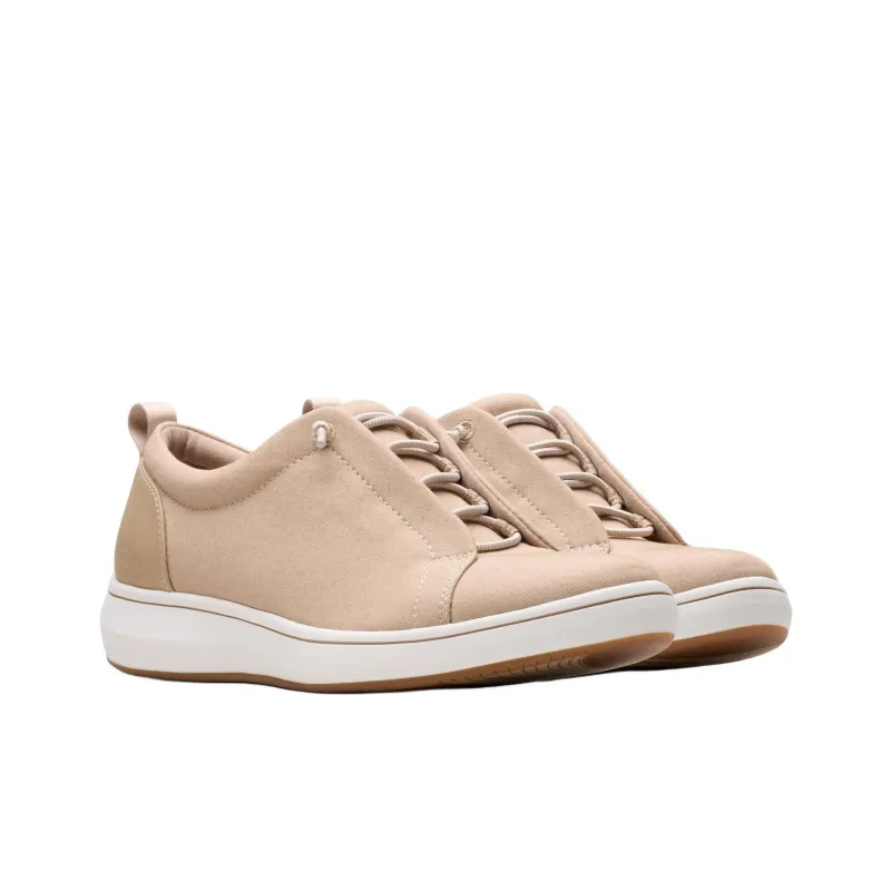 Clarks Breeze Sky Lace Casual Single Shoes 4cm Women's Sand-2