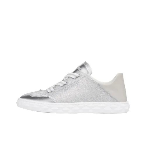 Jimmy Choo Diamond Light Flex/F Low Top Skateboard Shoes Women's Silver