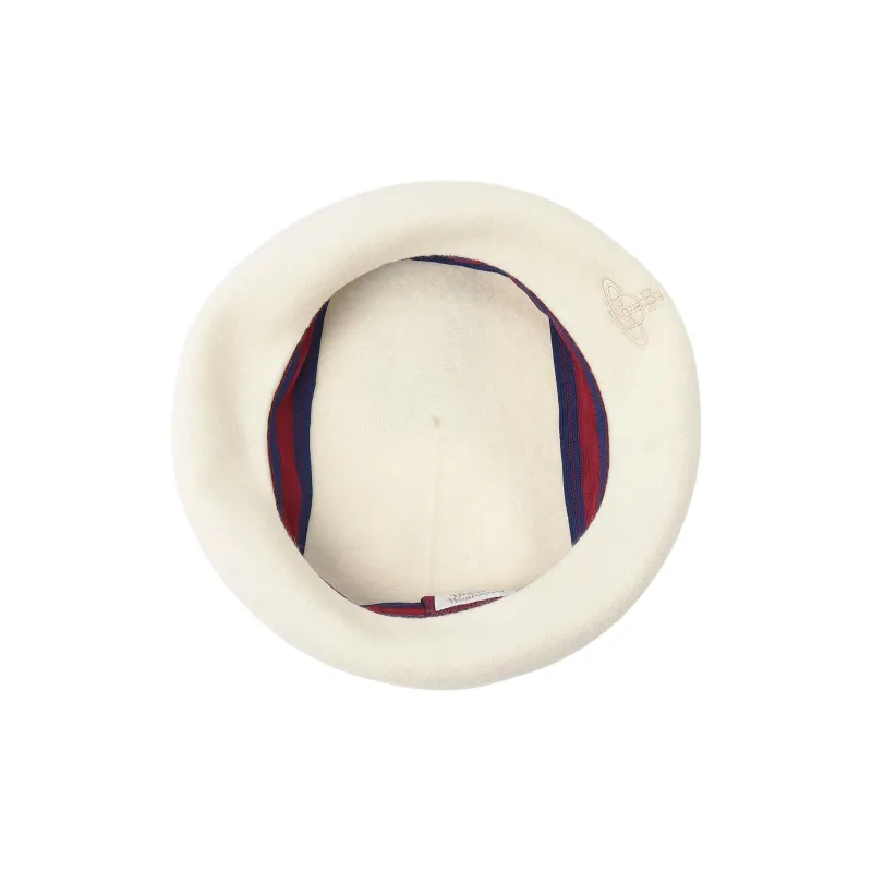 Vivienne Westwood Wool Berets Women's Ecru-2
