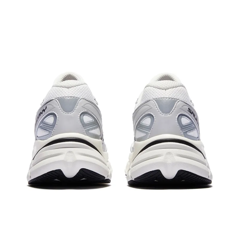 Saucony Cushioning Wear Resistant Low Top Casual Running Shoes Unisex White Silver-4