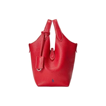 Polo Ralph Lauren Leather One Shoulder Handbag Trumpets Women's Red