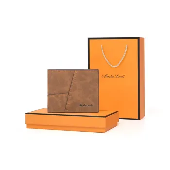 MashaLanti Polyurethane Card Holder Wallet Men's Coffee