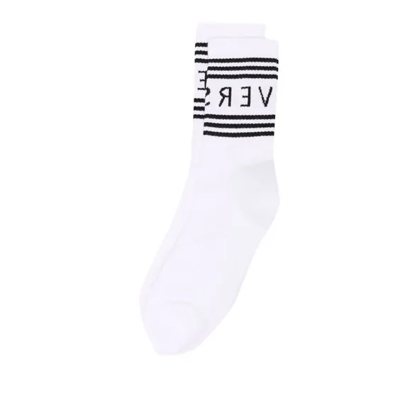 VERSACE Logo Socks 'White'-0