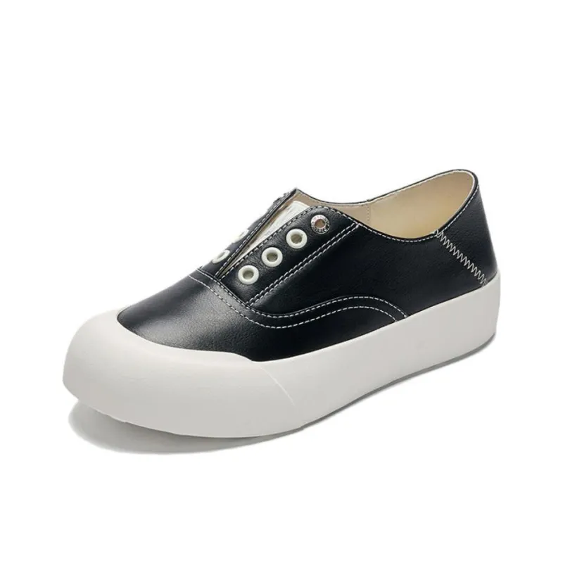 Le Saunda Low Top Skateboard Shoes Women's Solid Color-9
