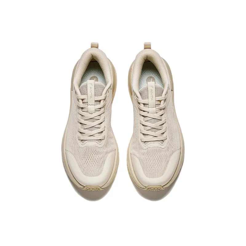 CHAOJIANTA Anti Slip And Wear Resistant Coverage Low Top Casual Running Shoes Women's Ecru-2