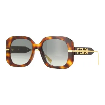 FENDI Square Sunglasses Unisex Tortoiseshell