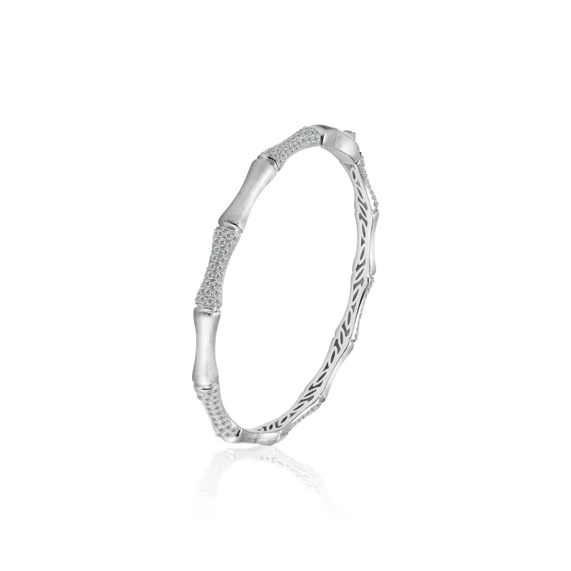 FUNNXI Rhodium Plated S925 Silver Gold Bangles Women's-7