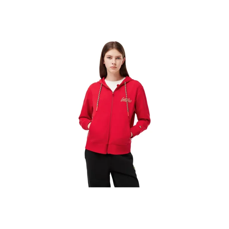 LACOSTE Auspicious Snake New Year Collection Sweatshirts Women's Red-1