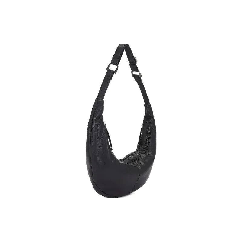 FREE PEOPLE Goatskin Handbag Shoulder Bag Unisex Dark Coffee/Green/Black-11
