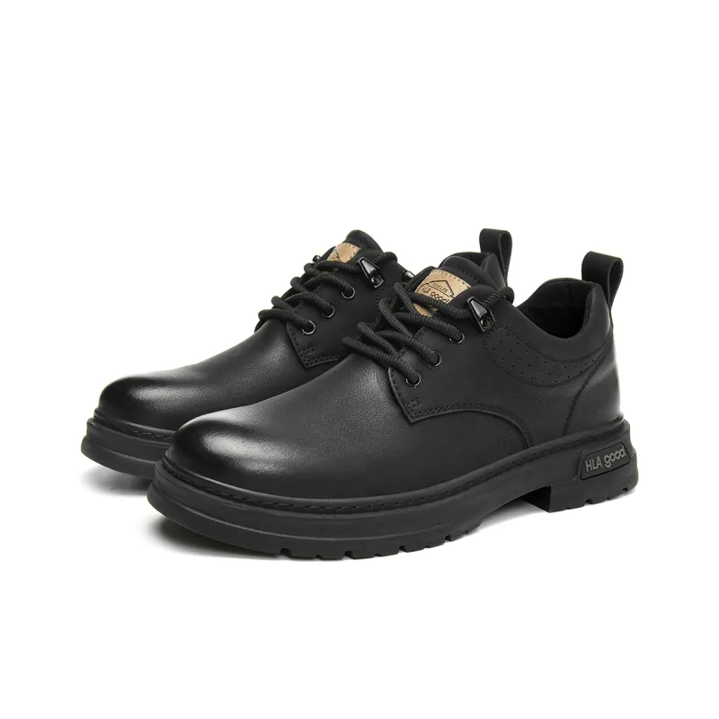 HLA Work Boots Men Low Top Black/Brown-1