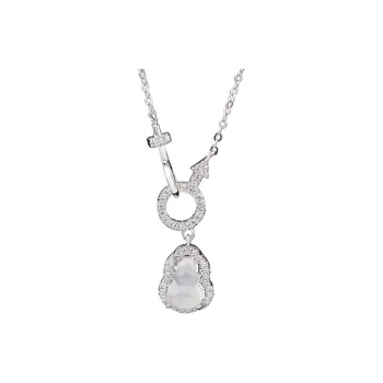 Bubble Scallops Chalcedony Necklaces Unisex