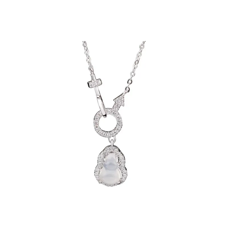 Bubble Scallops Chalcedony Necklaces Unisex-0